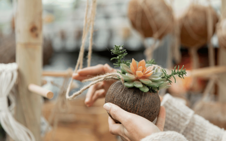 Yarn-Wrapped Planters: Adding Greenery to Your Space