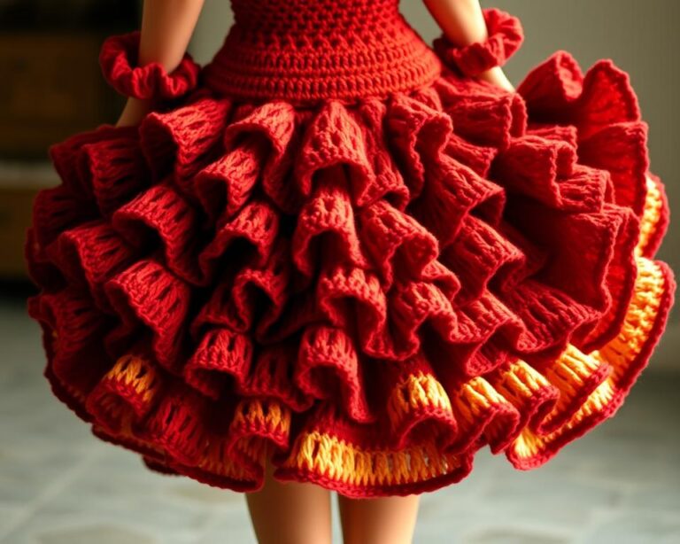 Crochet Guide: Traditional Flamenco Dresses with Ruffled Wool